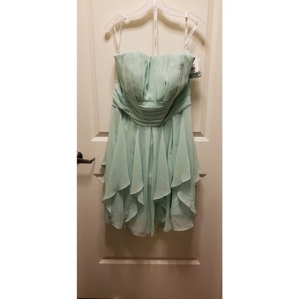 David's Bridal Strapless Bridesmaid Dress